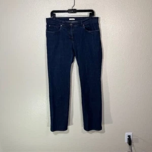 Eileen Fisher Jeans Womens Medium Straight Leg Denim Dark Wash - Picture 1 of 4