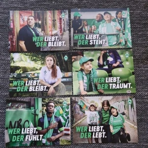 Werder Bremen - 6 Postkarten Motiv "Werderliebe.de" 6 verschiedene - Bild 1 von 1