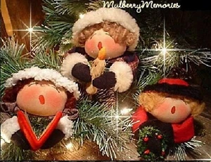 PATTERN Christmas Carolers Ornaments wreath embellishment dolls - Picture 1 of 1