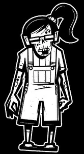 Zombie Headphone Girl Walking Dead Family Vinyl Decal Sticker - Picture 1 of 1