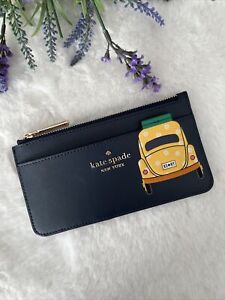New Kate Spade Beep Beep Large Slim Card Holder Wallet Blazer Blue  Gift $139