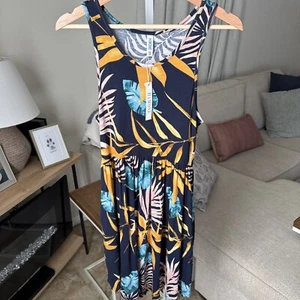 Vestido sin mangas HiMONE azul tropical para mujer talla S nuevo con etiquetas - Imagen 1 de 8