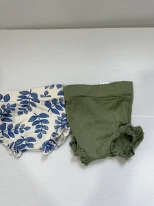 Spearmint Love Baby 0-3M Green, White/Blue Ruffle Bloomer - Picture 1 of 7