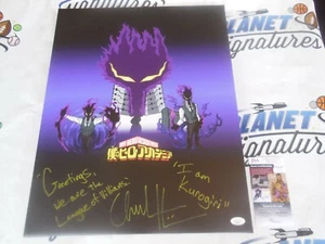 Chuck Huber signiert Kurogiri My Hero Academia 16x20 Leinwand JSA COA MHA Funko Pop - Bild 1 von 3