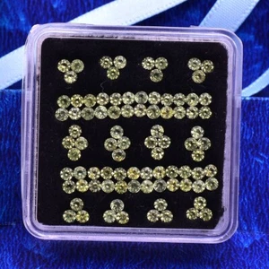 VVS 86 Stück Natürlich Peridot Unbehandelt 2mm Rund Diamantschliff Lose - Bild 1 von 5