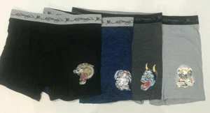 Ed Hardy Boxer Briefs Underwear 4 Pair Performance Stretch XL 40-42 Tattoo Art - Picture 1 of 5