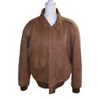 Vintage Global Identity G-lll Men's Brown Bomber Leather Jacket Sz Medium