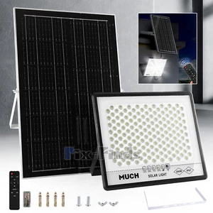 300W LED Solar Flood Lights Dusk to Dawn Street Light Outdoor Security Yard Lamp - Picture 1 of 12