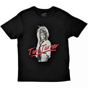 Tina Turner Red Logo T-Shirt Black New - Picture 1 of 1