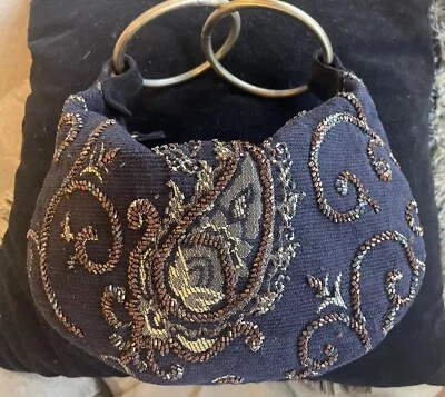 NWOT Black Embroidered Hobo Bag By paradox. 9.5”x 7” - Image 1 of 4