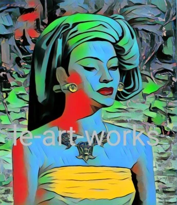  IMPRESIÓN ARTÍSTICA NIÑA BALINESA DESPUÉS DE TRETCHIKOFF DE PINTURA MODERNA ACRÍLICA ORIGINAL  Foto 1 de 2