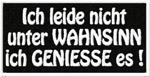 Aufnäher bestickt, Schild Patch gestickt mit Spruch 8x4cm , Biker. Kutte,MC, - Bild 1 von 1