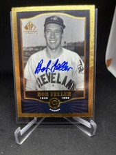 2001 SP Legendary Cuts Bob Feller Auto On Card