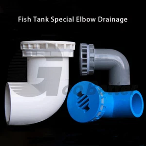 20 ~ 50 mm PVC Material 90 ° Codo Acuario Pecera Juntas de Drenaje Conector de Tubo - Imagen 1 de 5