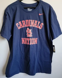 The Nike Tee St Louis Cardinals Nation Athletic Cut Men's XL Blue MLB NWT - Picture 1 of 8