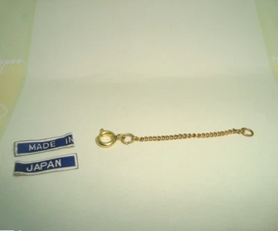 #1 One DE COLECCIÓN 2" pulgadas Extensor de extensión de seguridad para collar de cadena de latón dorado-acero Foto 1 de 4