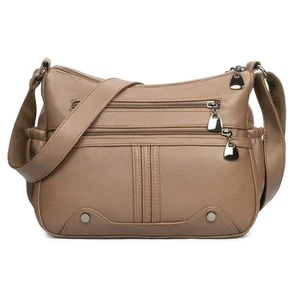 Women Soft PU Leather Shoulder Handbag Multi Pocket Crossbody Bag Ladies Medi... - Picture 1 of 6