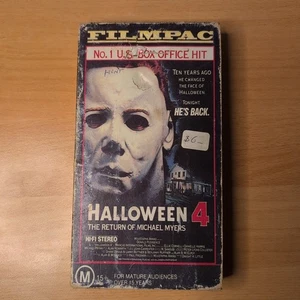 Halloween 4: The Return of Michael Myers VHS, 1989 Donald Pleasence Untested - Picture 1 of 10