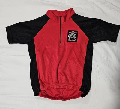 Camiseta de montar Fetish Cycles, camisa de ciclismo junior, manga corta, mediana, roja Foto 1 de 4