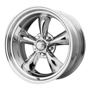 15x6 American Racing VN615 TORQ THRUST II 1 PC Chrome Wheel 5x4.75 (-6mm) - Picture 1 of 5