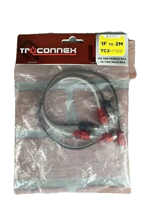 NUEVO Adaptador Truconnex TC2-Y2BB RCA Y 2 hembra a 1 macho conector de audio Foto 1 de 4