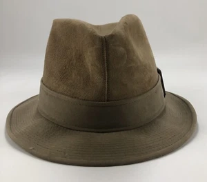 Vintage Resistol Fedora Felt Hat Size 7 Brown With Feather - Picture 1 of 6