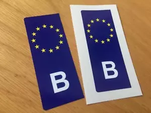 Belgischer Euro Nummernschild Aufkleber (Paar) - Bild 1 von 1