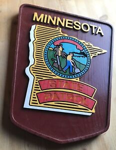 Police  Minnesota State  3D routed wood patch plaque sign Custom 