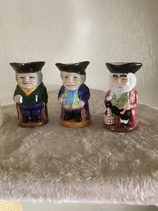 Regency Mini Toby Jugs Set Of 3 - Picture 1 of 4