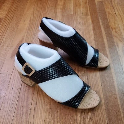 Sandalia Charles by Charles David Slide Tacón Talla 7 Cañón Imitación Cuero Lagarto (KZ2) Foto 1 de 4