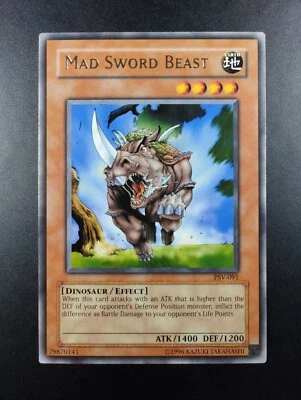 YUGIOH 2002 | MAD SWORD BEAST | PSV-091 | NA PRINT | RARE | NEAR MINT - Bild 1 von 4