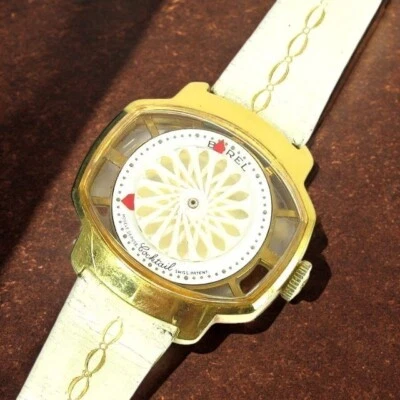 ERNEST BOREL Vintage 1950-70s Cuerda a Mano Caleidoscopio Dial Esqueleto Espalda Unisex Foto 1 de 4