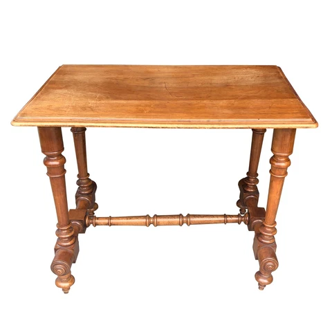 Nineteenth Century French Walnut Library Table Cover