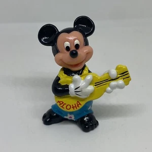 Disney Vintage Mini Figurines Mickey Mouse Aloha 2" Tall - Picture 1 of 3