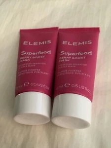 Elemis Superfood Berry Boost Mask 15ml travel size Sealed new πππ« x2 - Picture 1 of 1