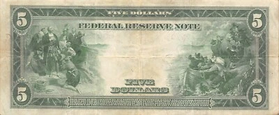 USA / Chicago IL $5 Series of 1914 Block G-B Federal Reserve note 7-G Circulated - Image 1 of 2