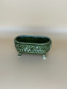 Miniature Green Planter Pot - Floral Decoration - Holkam Pottery - 1970s - VGC - Picture 1 of 5