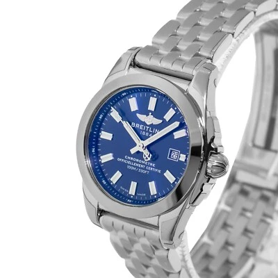 Breitling Galactic NOS 29 mm acero inoxidable esfera azul índice W72348121C1A1 Foto 1 de 4