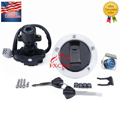 For Suzuki GSXR600 GSXR750 2006-2018 Ignition Switch Lock Gas Cap Tank Fuel Keys - Image 1 of 4