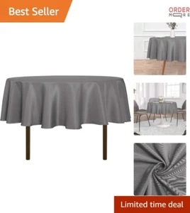 Round Tablecloth Water Resistant Polyester 60 Inch Spill Proof Washable Ideal... - Picture 1 of 9