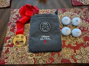 Michelob Beer Team USA Sponsor & Callaway Golf Ball Advertising Pouch 4 Balls - Picture 1 of 7