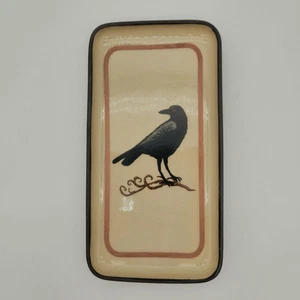 Crow Trinket Dish Raven Jewelry Tray Gothic Home Decor Small Plate - Picture 1 of 8