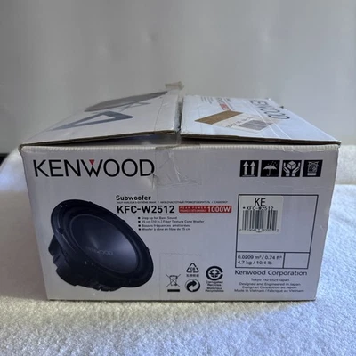 Kenwood KFC-W2512 1000W 10" Single-Voice-Coil 4-Ohm Subwoofer Performance NEW - Image 1 of 4