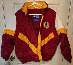 Vintage 90's STARTER NFL Pro Line Washington Redskins Hooded Jacket  Size Medium - Picture 1 of 11
