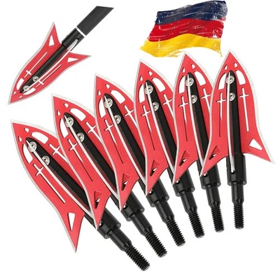 WOLFMAN 6x Pfeilspitzen Blade Jagdspitzen Bogenschießen Carbonpfeile Armbrustpfeil Jagd