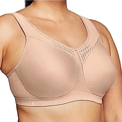 ¡Sujetador deportivo Glamorise 36E Elite bronceado WonderWire rendimiento! ¡NUEVO! Foto 1 de 4