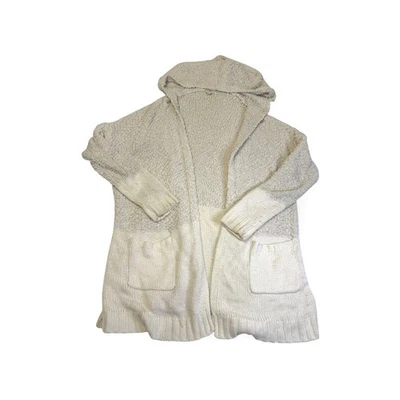Cárdigan Suéter Umgee EE. UU. Beige con Capucha Talla S Bolsillos Tejido Frente Abierto Foto 1 de 4
