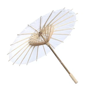 Sombrilla de papel al óleo hecha a mano tradicional japonesa bambú chino - Imagen 1 de 12