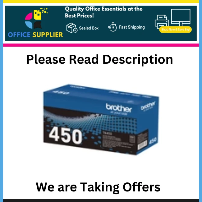 Brother TN450 High-Yield Black Toner Cartridge - Image 1 of 1
