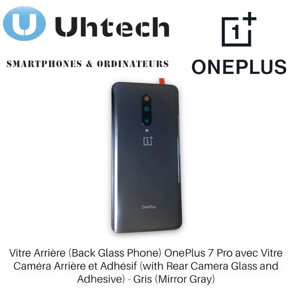 Vitre Arrière (Back Glass Phone) OnePlus 7 Pro - Gris (Mirror Gray)